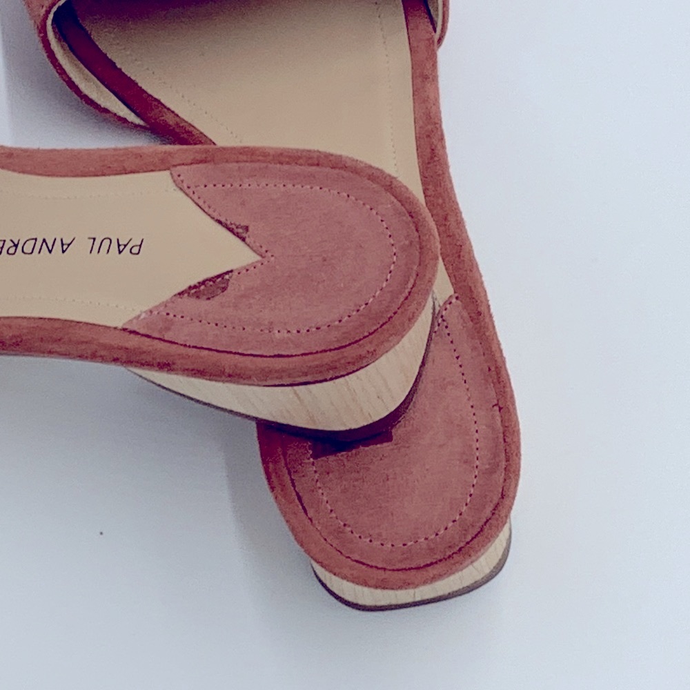 Paul Andrew Mauve Suede Slides - image 5